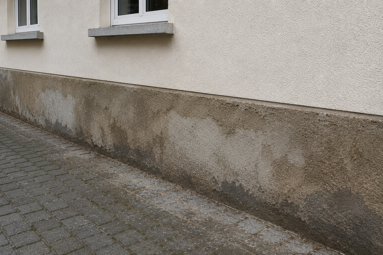 Vorher: Sockelschaden